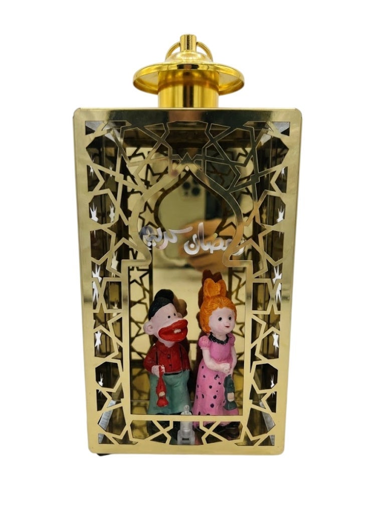 Ramadan Lantern Traditional Design Ramadan Characters Ramadan Decoration Festival Decor Gold Frame - Image 1